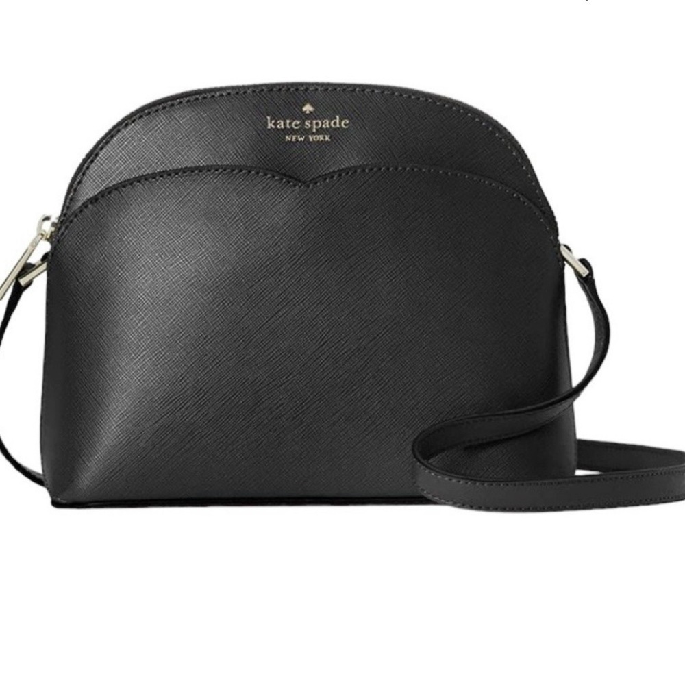 NWT Kate Spade Payton Dome Crossbody Black Saffiano Leather Gold Hardware